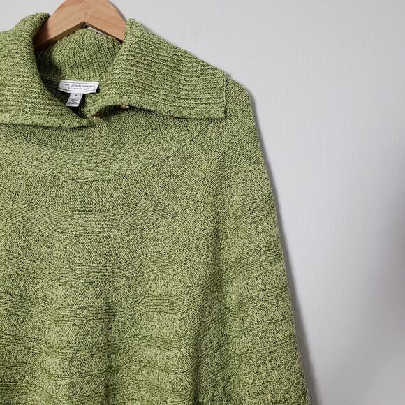 St. John Sport Wool Blend Pullover Mockneck Sweater Poncho - Picture 4 of 12